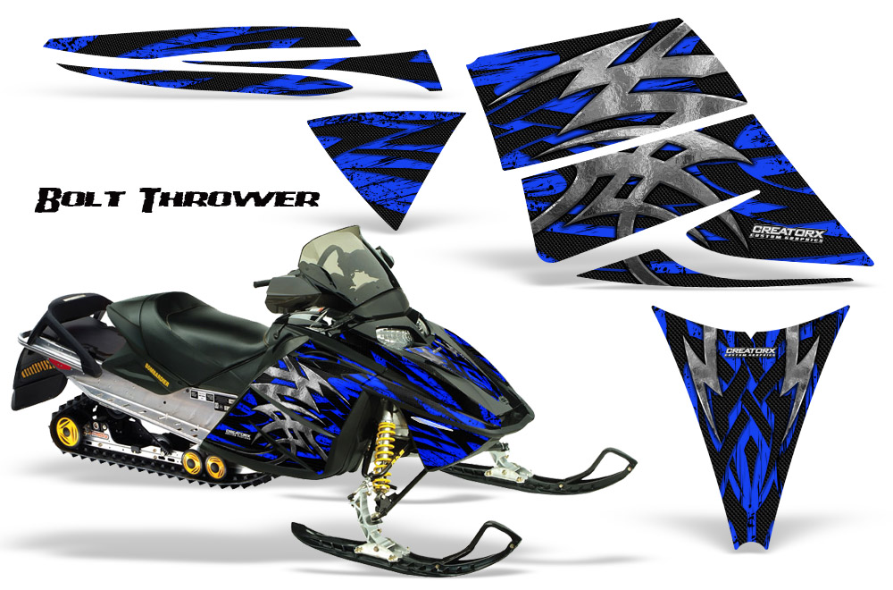 Ski-Doo Rev Graphics Kit Bolt Thrower Blue